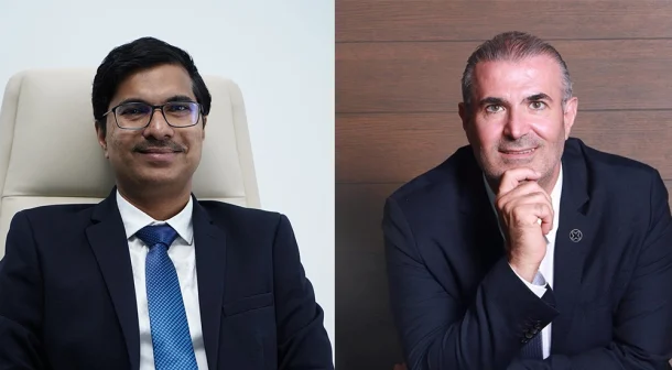 Vikraman Poduval, CEO of Saal.ai and Raif Abou Diab, Sales Director, South Gulf and Sub-Saharan Africa, at Nutanix