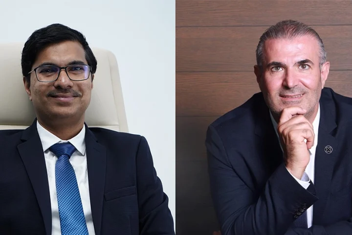 Vikraman Poduval, CEO of Saal.ai and Raif Abou Diab, Sales Director, South Gulf and Sub-Saharan Africa, at Nutanix