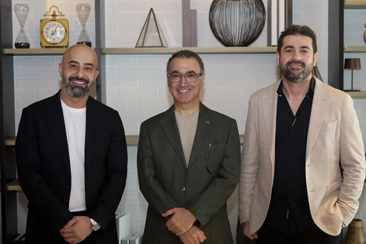 From L to R - Ali El Kontar, CEO, Zero&One, Burcak Soydan, MD for NTT DATA, Inc. in the Middle East, and Ali Chahbour, CTO, Zero&One