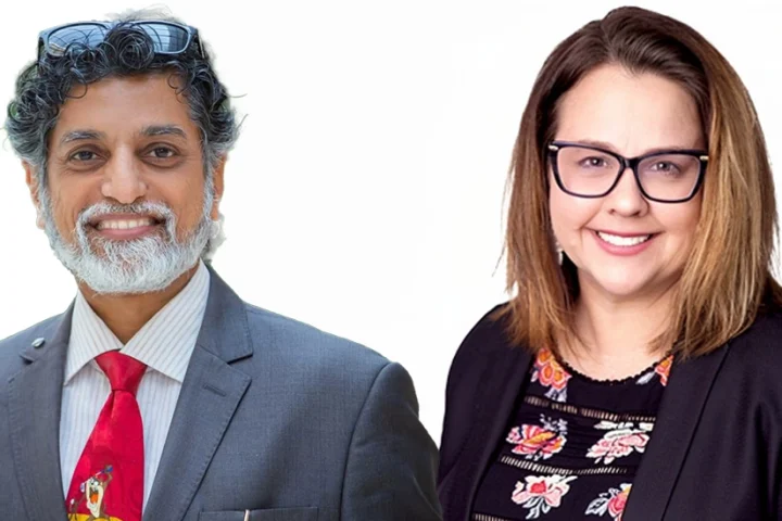 From left to right: Venkatesh Mahadevan (Venki), Global Board Member, GCF, and Rachel Cooper, Founder and CEO, Resilient Leaders Elements.