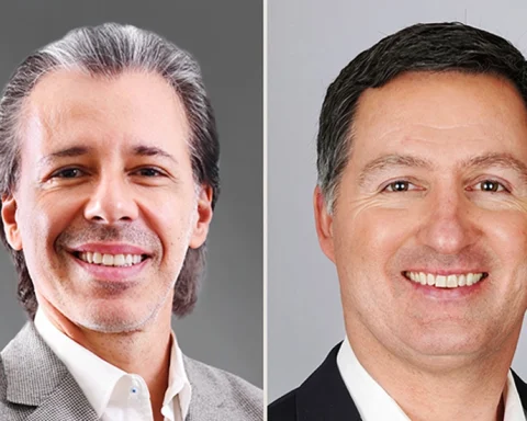 (L - R) Mr. Tarek Jundi, CEO, Ankabut and Mr. Kevin Knight, CEO, WeVideo