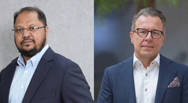 (L-R) Ilyas Mohammed, COO of AmiViz and Janne Hirvimies, Chief Technology Officer, QuantumGate.