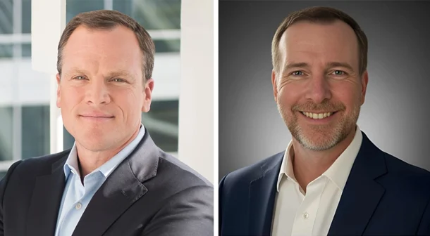 (L-R) Josh Kahn, SVP and GM, Core Business Workflows, ServiceNow and Russell Jukes, Chief Digital Information Officer, DXC