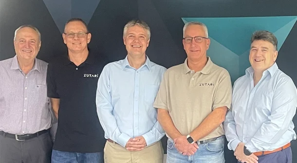 Deon Insel, Senior Account Manager: Commercial at Datacentrix; Mark Coutts, Lead: Information Services at Zutari; Johan Hechter, Security Pre-Sales Specialist at Datacentrix; Stephan Botha, IT Operations Lead at Zutari; Shawn Marx, Infrastructure Business Unit Manager at Datacentrix