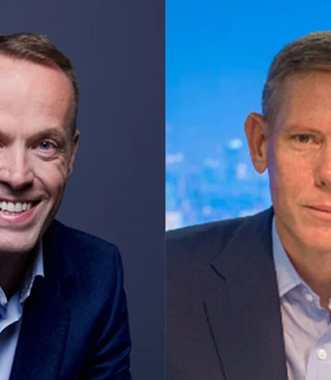 (L-R) Mark Moffat, CEO, IFS and Caspar Herzberg, CEO, AVEVA