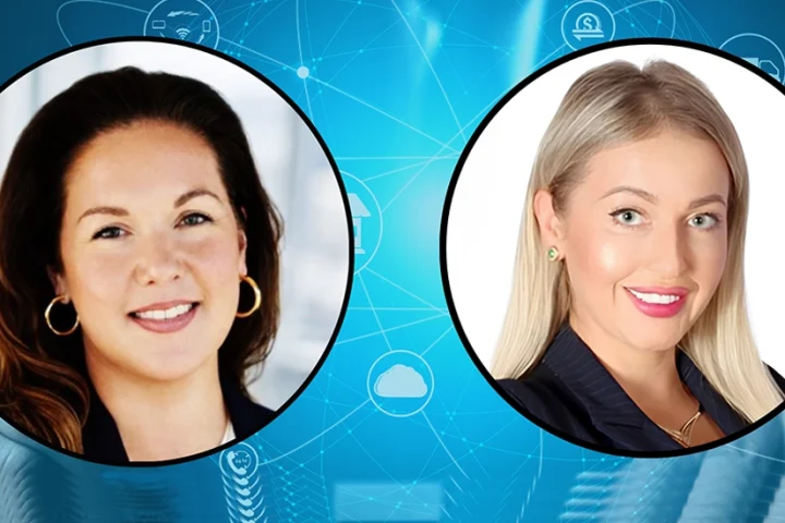 (L-R) Kristen Knight, VP of Channel Sales at Portnox and Anastasia Platon, Director - Regional Channel MEA at QBS Software Middle East