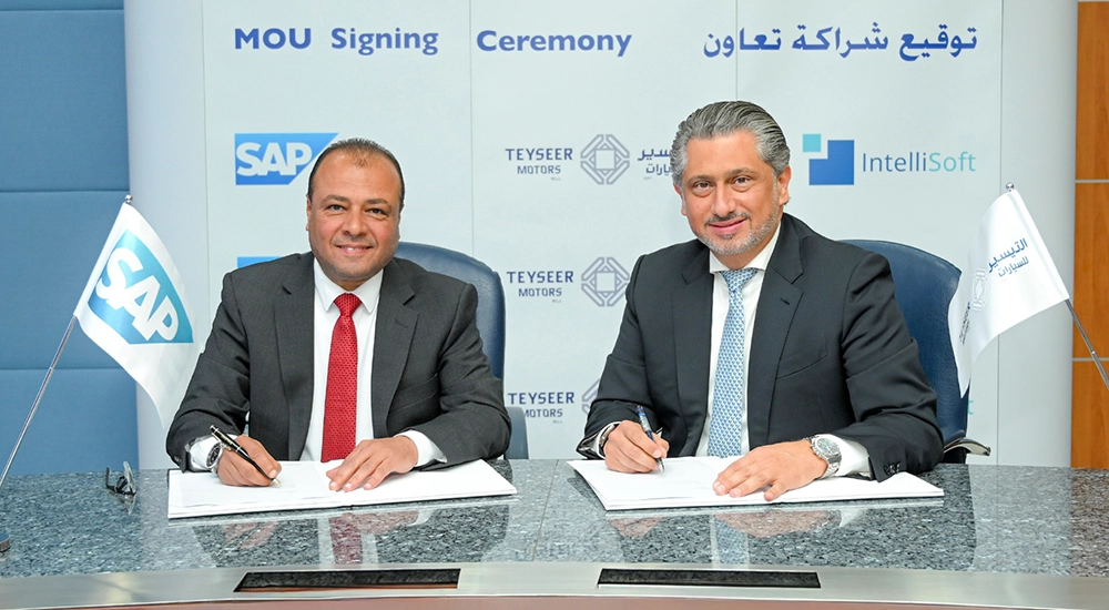 From left: Ramy Said Abdulghani, Head of Automotive Cluster at Teyseer Motors, and Alaa Jaber, Managing Director, Qatar & Fast Growth Markets, SAP