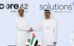 (L-R) Talal M. Al Kaissi, Chief Executive Officer, Core42 and Nasir Al Nabhani, Managing Director, Solutions+