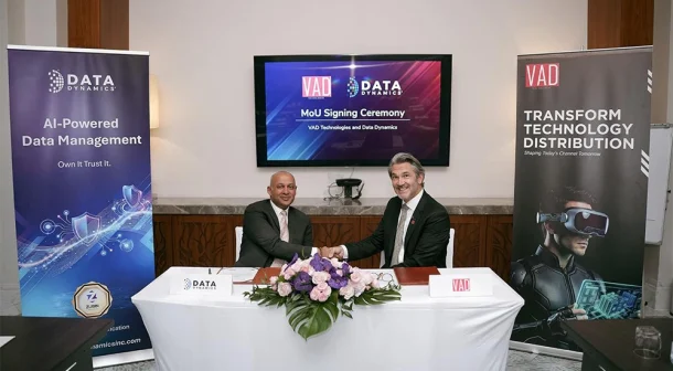 (L-R) Piyush Mehta, Chief Executive Officer at Data Dynamics and Mario M. Veljovic, General Manager at VAD Technologies