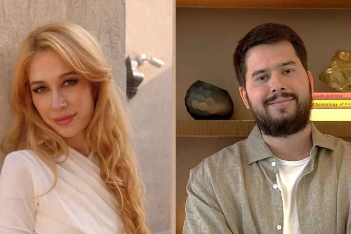 (L-R) Luliia Belokrinitskaia, Co-Founder of MedSahra and Boris Shleyfer, Co-Founder of MedSahra.