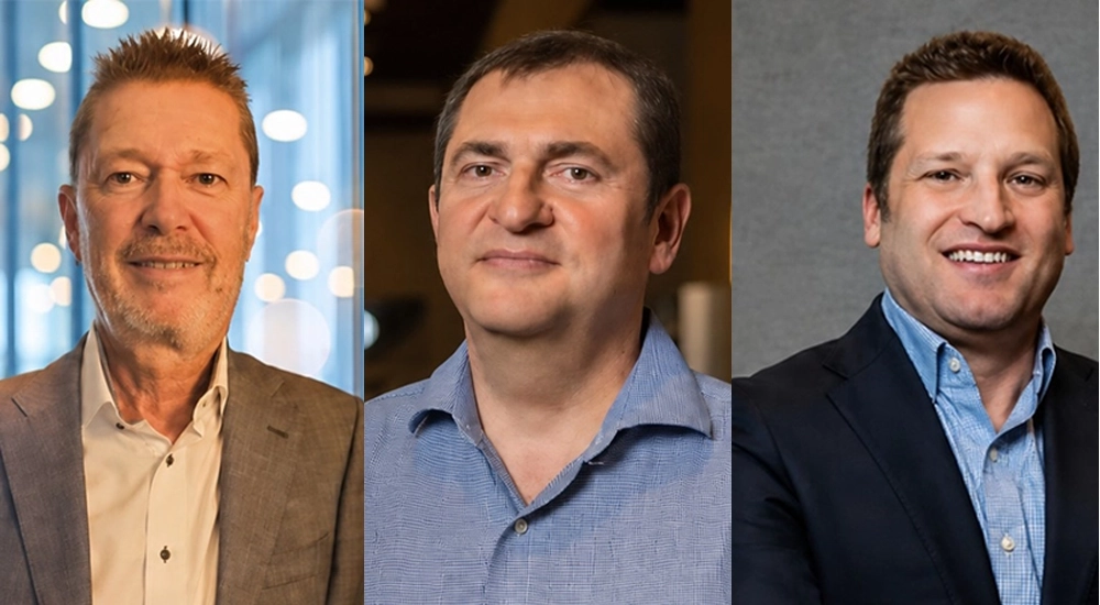 (L-R) John de Koning, Regional President, EMEA, Radix; João Carlos Chachamovitz, Founder and Global CEO of Radix; Alexander Clausbruch, CEO, North America, Radix.