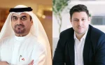 (L-R) Abdulla Ebrahim Al Ahmed, Chief Government & VVIP Relations Officer, e& UAE and Dr Aleksandar Valjarevic, Acting Chief Executive Officer at Help AG.