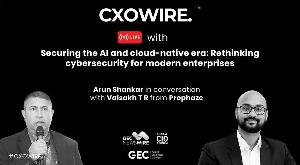 (L) Arun Shankar from Global Enterprise Connect (R) Vaisakh T R, Founder & CEO of Prophaze (1)