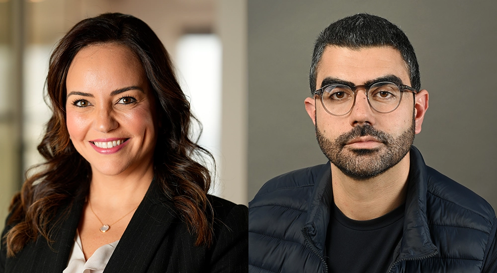 (L - R) Meriam ElOuazzani, Vice President - Middle East, Turkey and Africa (META) at Censys and Ryan Elzein, Regional Director for Europe and the Middle East at Rilian.