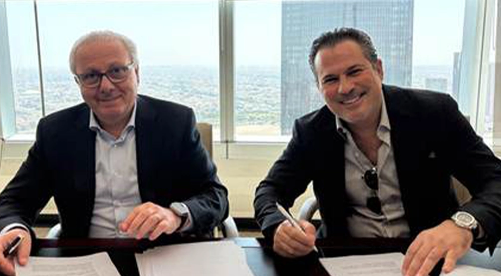 (L-R) Nagib Bahous, Chairman of ACE Gallagher Holding; Ibrahim Arqawi, Executive Director, ACE Gallagher Kuwait.