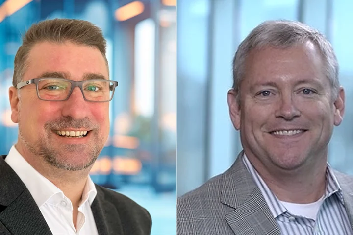 (L-R) Adam Davison, Senior Director, Vendor Acquisition at Westcon-Comstor and Scott Musson, VP of Worldwide Channel at Sonar.