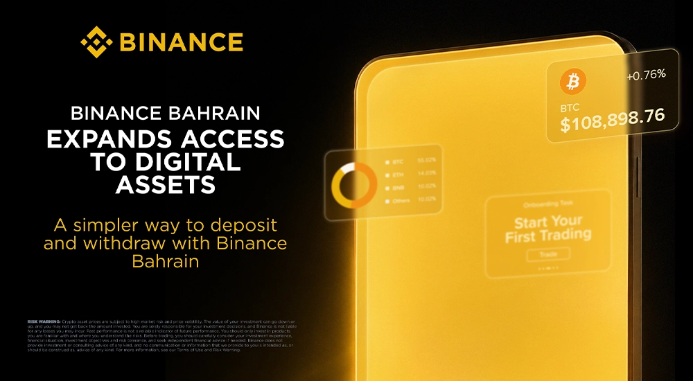 Binance Bahrain streamlines digital asset onboarding for users.