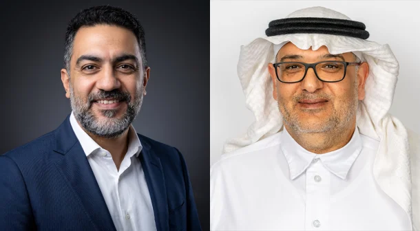 (L-R) Khalid Aljamed, General Manager for the Middle East, Turkey and Africa at Submer and Dr. Akram Aburas, Group CEO of ACES.