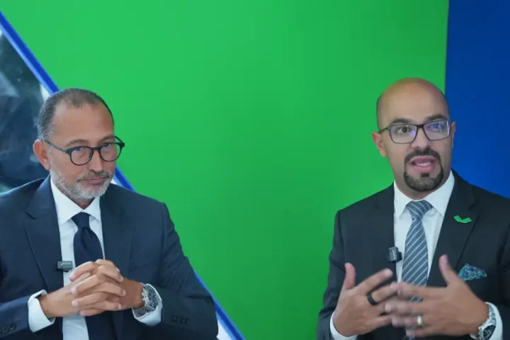 (L) Tamer Elhamy of Microsoft (R) Mena Migelly, Regional Vice President for Veeam EMEA