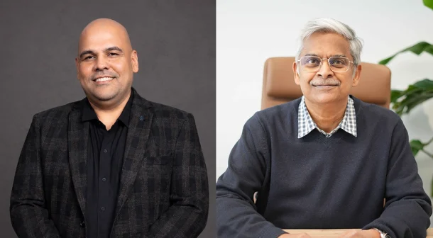 (L-R) Pradeep Menon, Chief AI and Security Officer of Paramount and Premchand Kurup, CEO of Paramount.