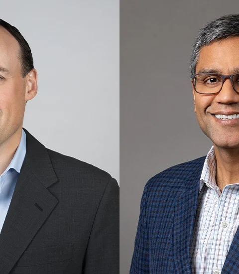 (L-R) Ryan Kalember, chief strategy officer, Proofpoint and Mayank Choudhary, executive vice president and general manager, Data Security and Governance Group, Proofpoint.