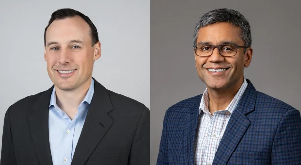 (L-R) Ryan Kalember, chief strategy officer, Proofpoint and Mayank Choudhary, executive vice president and general manager, Data Security and Governance Group, Proofpoint.