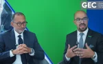 (L-R) (L) Tamer Elhamy of Microsoft and Mena Migelly, Regional Vice President for Veeam EMEA.