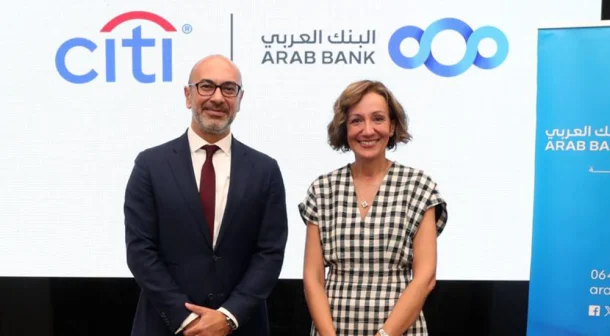 (L-R) Emre Umut, Middle East & Africa Head of FI Sales, Citi and Maram Al-Jazireh, Global Head of FI & Sustainability at Arab Bank.
