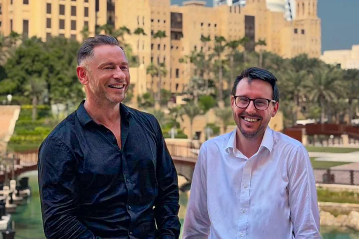 (L-R) Ian Hainey, co-founder and marketing lead, FlareFalcon.ai and Brad Standish, co-founder and technical lead FlareFalcon.ai