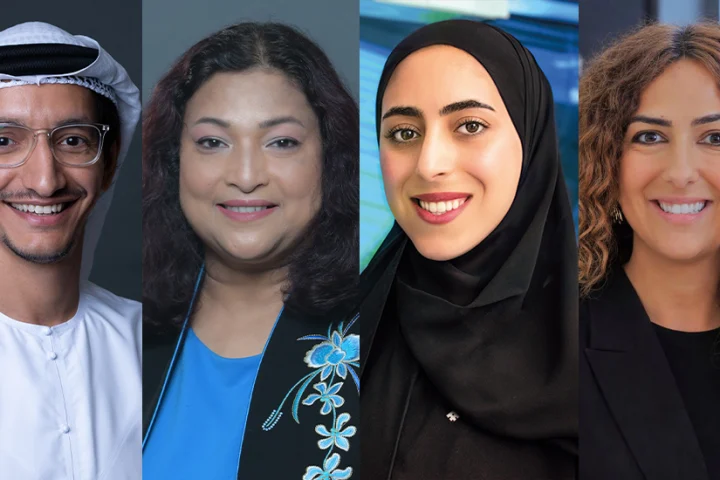 (L-R) Ibrahim AlJallaf, COO, Inception42 | Lula Mohanty, Managing Partner, IBM MEA | Moza Al Futtaim - Chief AI Officer, Al-Futtaim | Rima Semaan, Data AI lead, Microsoft UAE.
