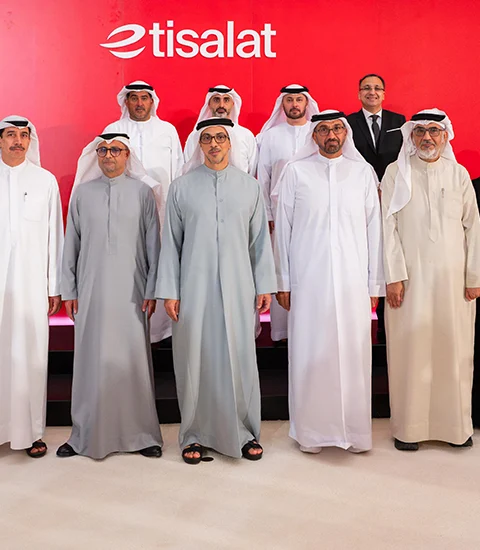Sheikh Mansour launches etisalat project for 500 Tbps connectivity.
