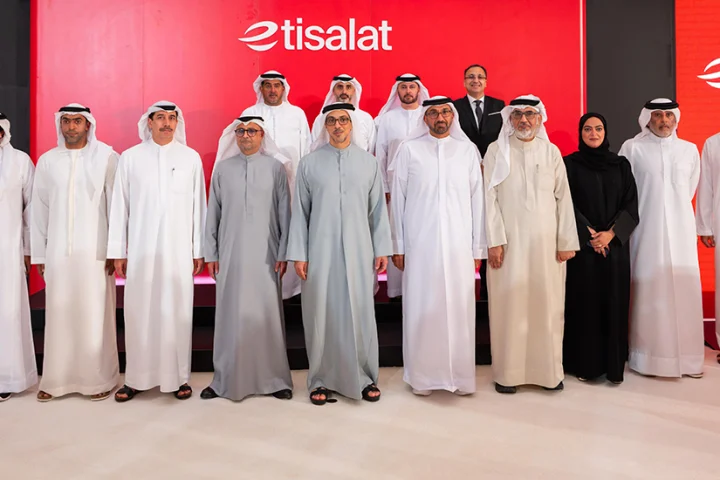 Sheikh Mansour launches etisalat project for 500 Tbps connectivity.