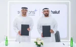 (L-R) Nasir Al Nabhani, Group Managing Director & CEO of Solutions+ and DR. Ahmed Alkaabi, Chief Executive Officer of Tahaluf.