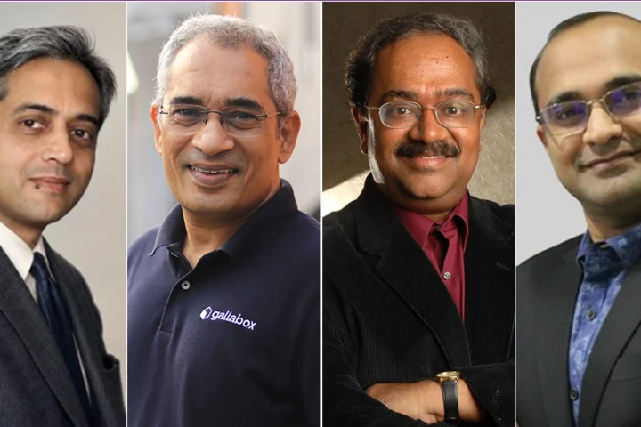 (L-R) Venky Nayar, Founder CEO, Tarsyer Insights | Karthik Jagannathan, CEO Co-founder, Gallabox | Ramanan Ramanathan, Mission Governing Board Member of the IndiaAI Mission, Government of India | Jay Vora, CEO, Serpent Consulting Services.